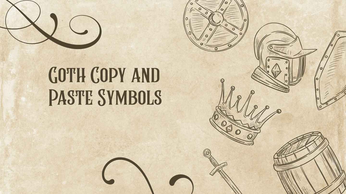 Goth Copy and Paste Symbols